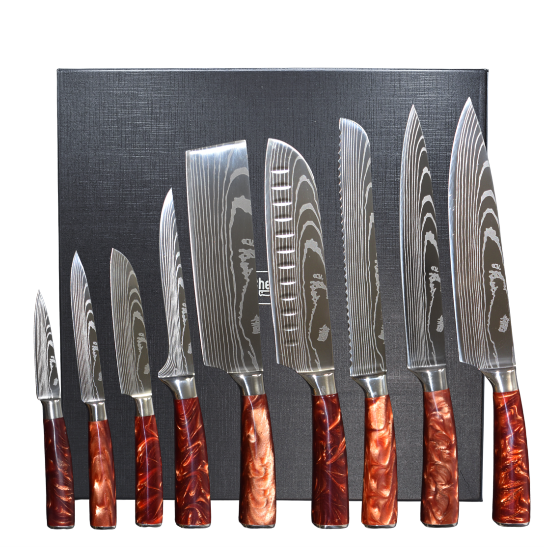 Chefino Messerset vor Geschenkpackung
