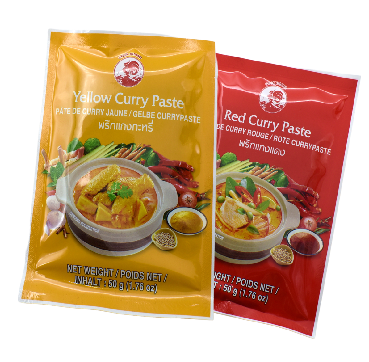 Cock Curry Pasten gelb rot 50 g