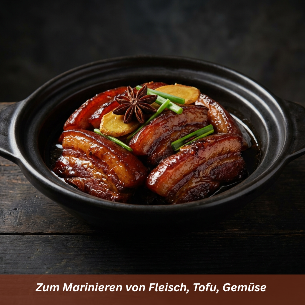 Schweinebauch mariniert mit chinesischer Sojasauce