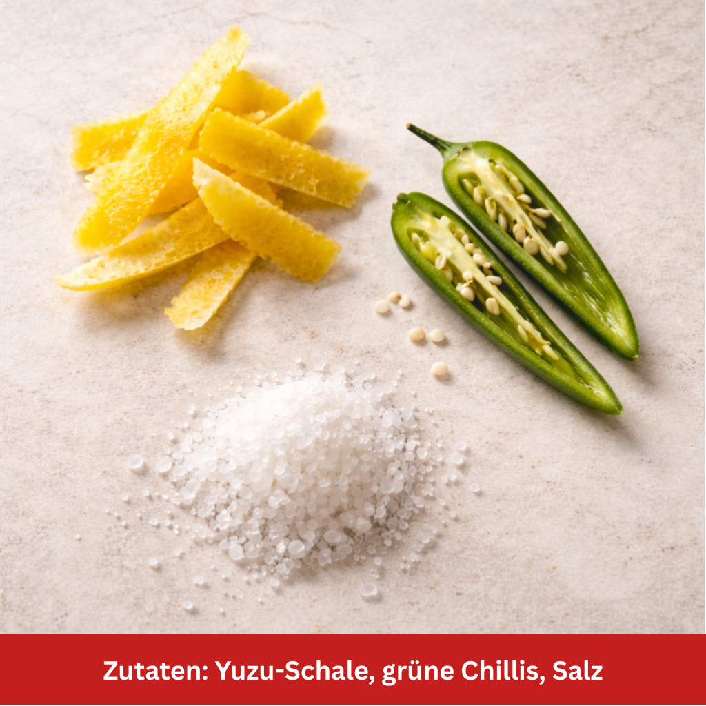 Yuzu Kosho Zutaten Stillife