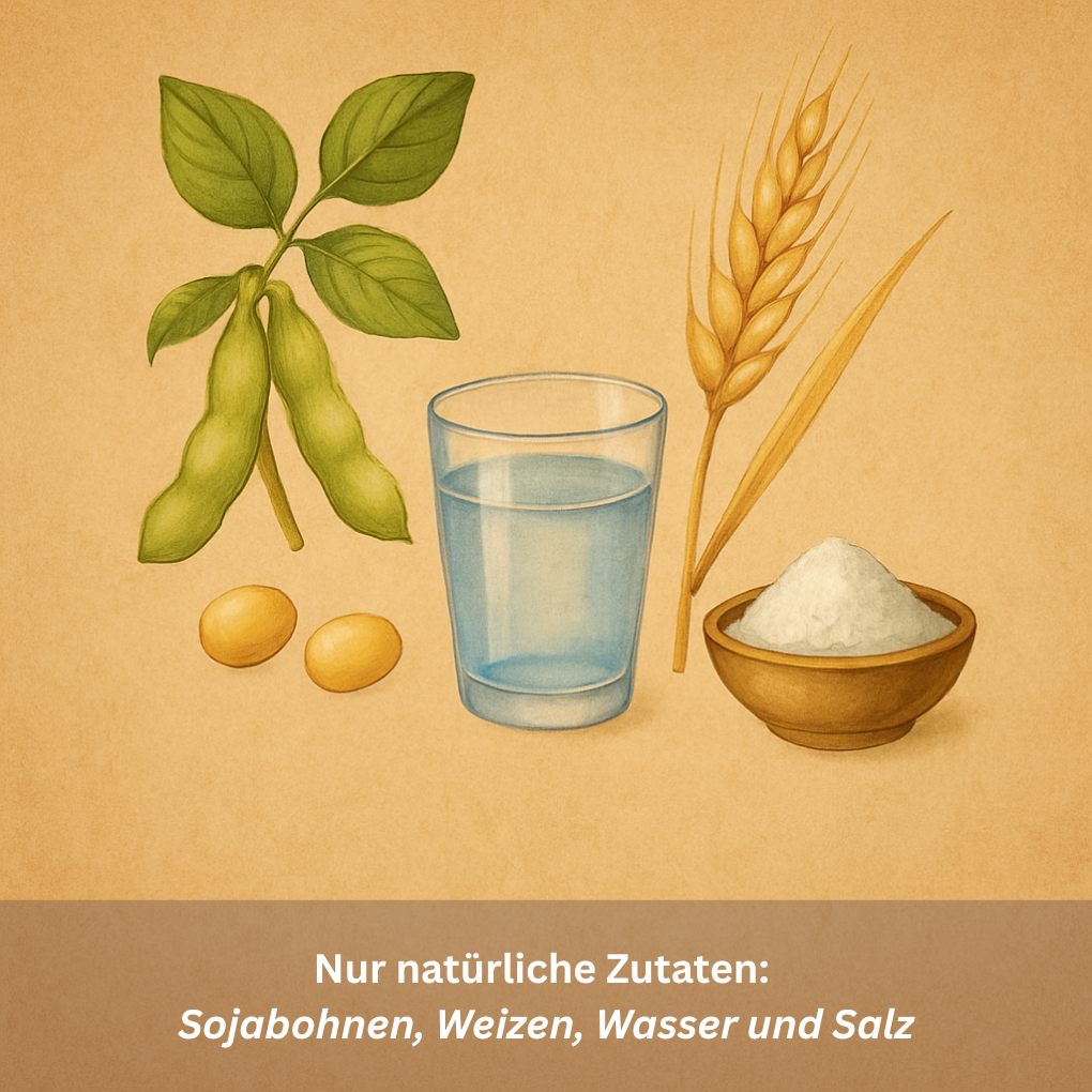 4 natürliche Zutaten Sojasauce