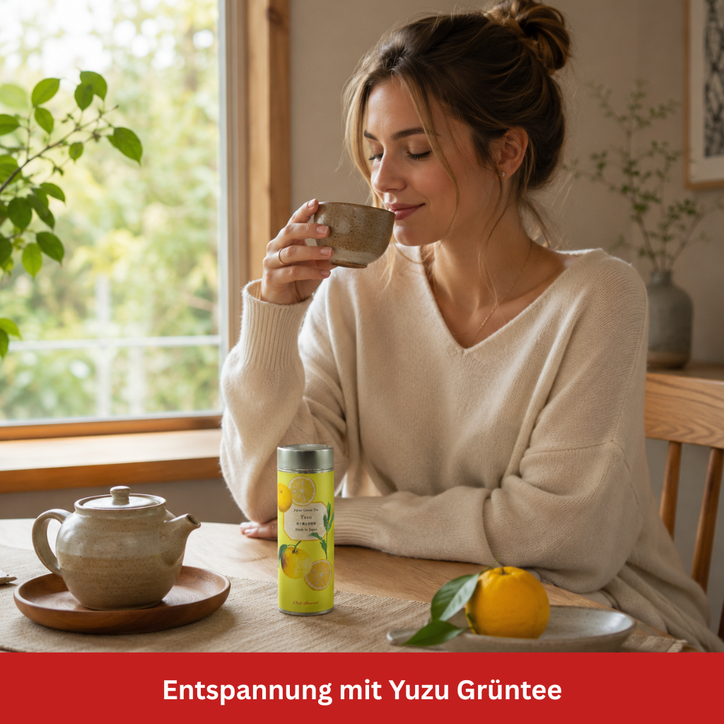 Grüntee mit Yuzu