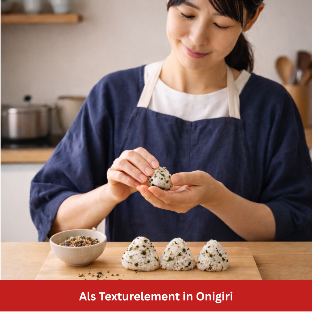 Sansho Furikake als Texturelement von Onigiri
