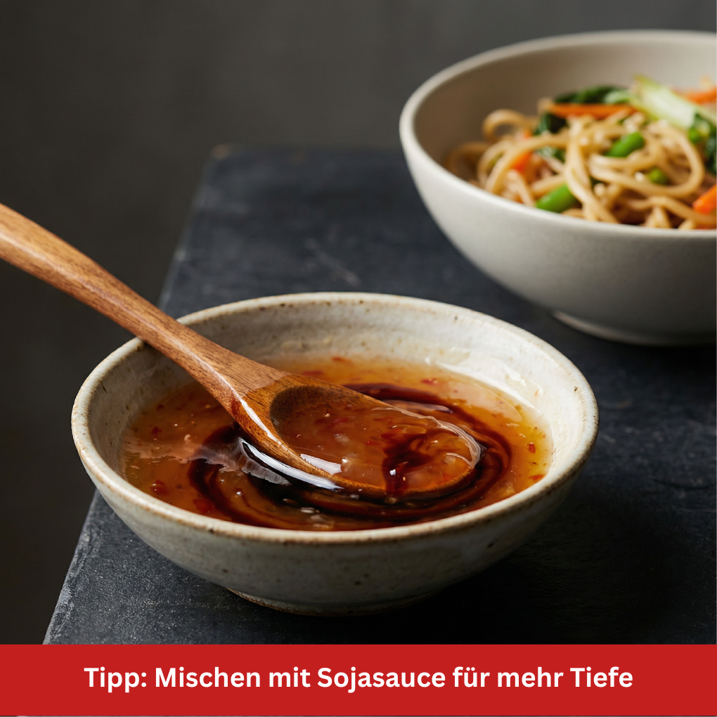 Tip Sojasauce zu Chillisauce für mehr Tiefe Stillife