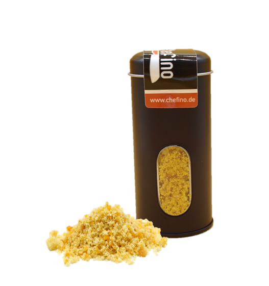 Salzige Karamell Crumbles in Gewürzdose